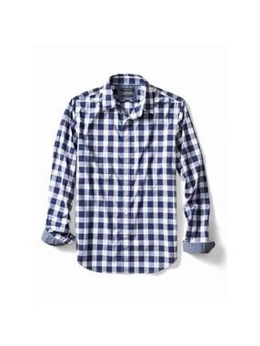 BANANA REPUBLIC Men’s Grant Fit Custom 078 Wash in Buffalo Check-Size Medium